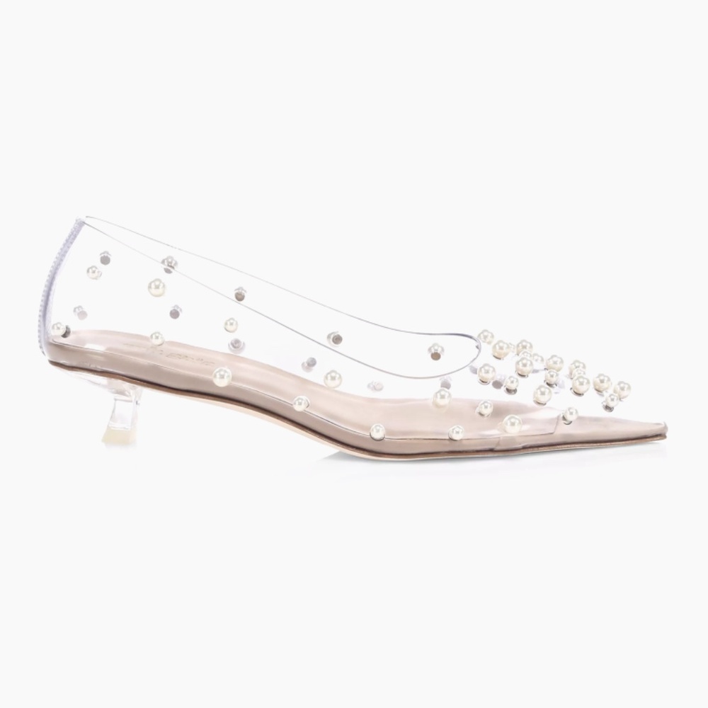 NWT Cult Gaia Roxy Pearl Vinyl Pumps